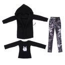 1/3 BJD Black Jacket Tshirt Jeans Set for Normal 70cm Uncle Size Doll Outfit