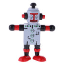 Mini Wooden Walnut Joint Robot Toy Kids Gift Toy Walnut People Decor Grey
