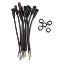 5Pairs Black Male/Female Waterproof IP65 3Pin 22AWG Wire LED Cable Connector