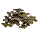 20 Pieces Antique Bronze Cross Pendant Trays Blanks Cameo Cabochon Settings