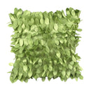 Shiny Satin Fallen Leaf Pillow Case Throw Cover Lounge Cafe Bar Home Decor Green 42x42cm