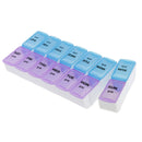 Portable 14 Slot 7 Day AM PM Weekly Pill Organizer Case Box Holder Dispenser for Supplements, Capsules, Tablets and Pills