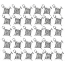 30pcs Antique Silver Sewing Needle Thread Charm for Jewelry Making DIY