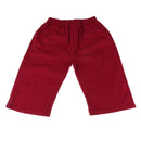 Kids Boys Fashionable Adjustable Waistline Convenient Wear Capri Short Pants Casual Knee Cotton Pants Wine Red 120 Size