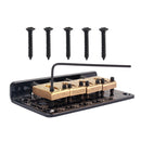 1 Set 4-String Guitar Saddle Bridge for Cigar Box Guitar/Bass Guitar/Ukulele Accessory String Space 14.1mm