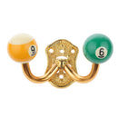 Door Wall Mounted Hanging Coat/Robe Billiards Decor Double Hook Hanger