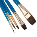 5pcs Horse Hair Paint Brush Set Artist Watercolor Acrylic Gouache Painting Supplies