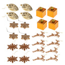 24pcs Glitter Christmas Party Ornaments Xmas Tree Hanging Decor Bronze