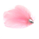 Pink Feather Headdress Fascinator Hair Clip Wedding Bridal Hair Accessory
