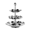 3 Tier Cake Stand and Fruit Plate, Stainless Steel Stand for Cakes Desserts Fruits Candy Buffet Stand for Wedding &Home&Party Serving Platter
