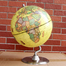 23cm ABS Geographical 360Â° Rotating World Map Ocean Globe Desktop Decor Teaching Aid Yellow