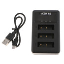 NP-BX1 Battery 3-Channel USB Charger Cradle for Sony Cyber-Shot DSC-RX100 DSC-HX300 DSC-RX1 HDR-AS15 Digital Camera