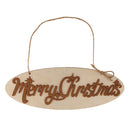 1 Piece Wooden Merry Christmas Hanging Pendants Xmas Tree Decor Ornaments