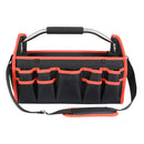 Open Top 19'' Work Tool Bag Handyman Repairman Plumber Tool Storage Tote Red