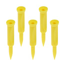 5 Pieces Plastic Castle Golf Tee 70mm Yellow - Golfer Training Tool