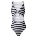 Women Girls Fashionable Bowknot Front Design Summer Bikini Swimwear Swim Clothing Set Black S
