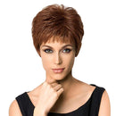 11 inch Women Short Brown Wig, 100% Human Hair Full Wig Hairpieces Heat Resistant, Lady Cosplay Party Costume Daily Wear Wig