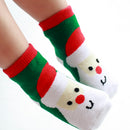 Kids Christmas Novelty Socks Baby Boys Girls Xmas Gift Santa Claus Print 1-3Y