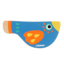 Creative Coloured Drawing Blue Bird Whistle Wooden Musical Toy for Kid