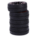 Pack of 4 Rubber Tyre Tyres Tires Wheel Rim Hex 12mm Fits for 1/10 RC Remote Controlled Racing Car 601A-8010
