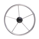 345mm Stainless Steel 5 Spoke 3/4'' Boat Steering Wheel Marine Yacht Pontoon Boat Wheel