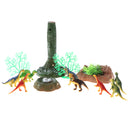 Jurassic Dinosaur Figures Toy Play Set, 12 Pieces Plastic Assorted Dinosaur Toys with Tree, Pond and Nest Model, Kids Pretend Toy
