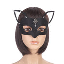 Halloween Masquerade Costume Cosplay Women Adult Child Silver Rose Flower Rhinestone Drill Fox Shaped BlackBlanket Eyemask