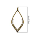 24Pcs Tibetan Silver Bronze Earring Leaf Drop Frame Charms Pendants DIY