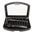 28 Pieces Multi-functional Mini Ratchet Wrench Socket Bit Set Repair Tools