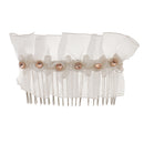 Vintage Wedding Hair Combs with Lace and Rhinestones for Women