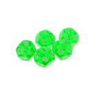 5pcs/set TRPG Game Dungeons & Dragons D12 Multi Sides Dice Set Toy Green