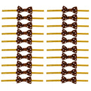 SEt Of 20PCS Twist Ties Candy Bag Cake Props Wedding Birthday Party Supplies Brown With White Dots