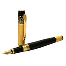 Black Gold Stainless HERO 901 Medium Nib Fountain Writing Pen Calligraphy
