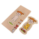 Wooden Cognitive Multilayer Jigsaw Puzzle Cartoon Kids Educational Toy -Girl