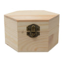 Unfinished Wood Crafts DIY Mud Base Art Decor Jewelry Dried Flower Gift Box