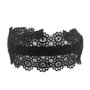 Gothic Black Lace Headband SunFlower Embroidery Hairband 6.6cm Wide Headwear