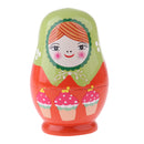 Set of 5 Cute Ice Creams Wooden Nesting Dolls Matryoshka Russian Doll Gifts Saving Pot
