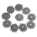 10 Pieces Tibetan Silver Alloy Charms Pendants Beads Charms Chains Connectors for Crafting, Findings Jewelry Making DIY Bag Phone Charms Accessories