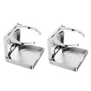 Set of Two Portable Plastic Folding Beverage Drink Cup Holder