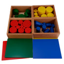 Beechwood Montessori 4 Sets Knobless Cylinders Kids Childrens Educational Toy
