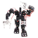Metal 15 DOF Bipedal Walking Robot Kit with Robotic Arm Claw