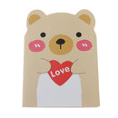 Portable Notepad Cartoon Bear Memo Pad Writing Note Book 20 Lined Sheets