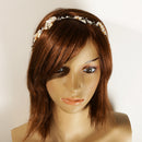 Wedding Bridal Rhinestone Pearl Headband Headpiece Hair Band Ribbon Tie