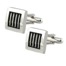 Black Stripe Texture Cufflink Formal Business Mens Formal Shirt Cuff Links