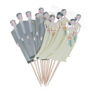 12pcs /Set Topper de Torta Forma de Novios de Boda Palillos de Pastel de PanaderÃ­a para Ceremonia de Boda