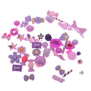 50 Pieces Assorted Purple Resin Flatback Embellishment for DIY Hair Accessories Crafts