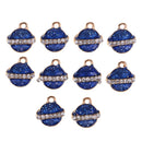 10 Pieces Decorative Round Pendants Enamel Charms Pendant XMAS Gift Sock Christmas Tree Hanging Decoration DIY Jewelry Making and Crafting Findings Crafts