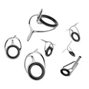 7Pcs Spinning Rod Guides Tip Ceramic Guide with Eyelets, Fishing Rod Guide Replacement Tip Spare Parts Repair and Tips Repair Eye Loop Kit