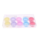 5pcs Contact Lens Case Travel Rigid Container Holder Tweezer Insert Remover