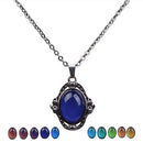 Color Change Gemstone Mood Temperature Feeling Necklace for Women Collection